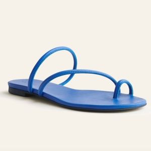 Reformation Ludo Toe Ring Strappy Flat - Size 8.5 - Bright Cobalt